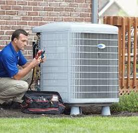 Man fixing air conditioning
